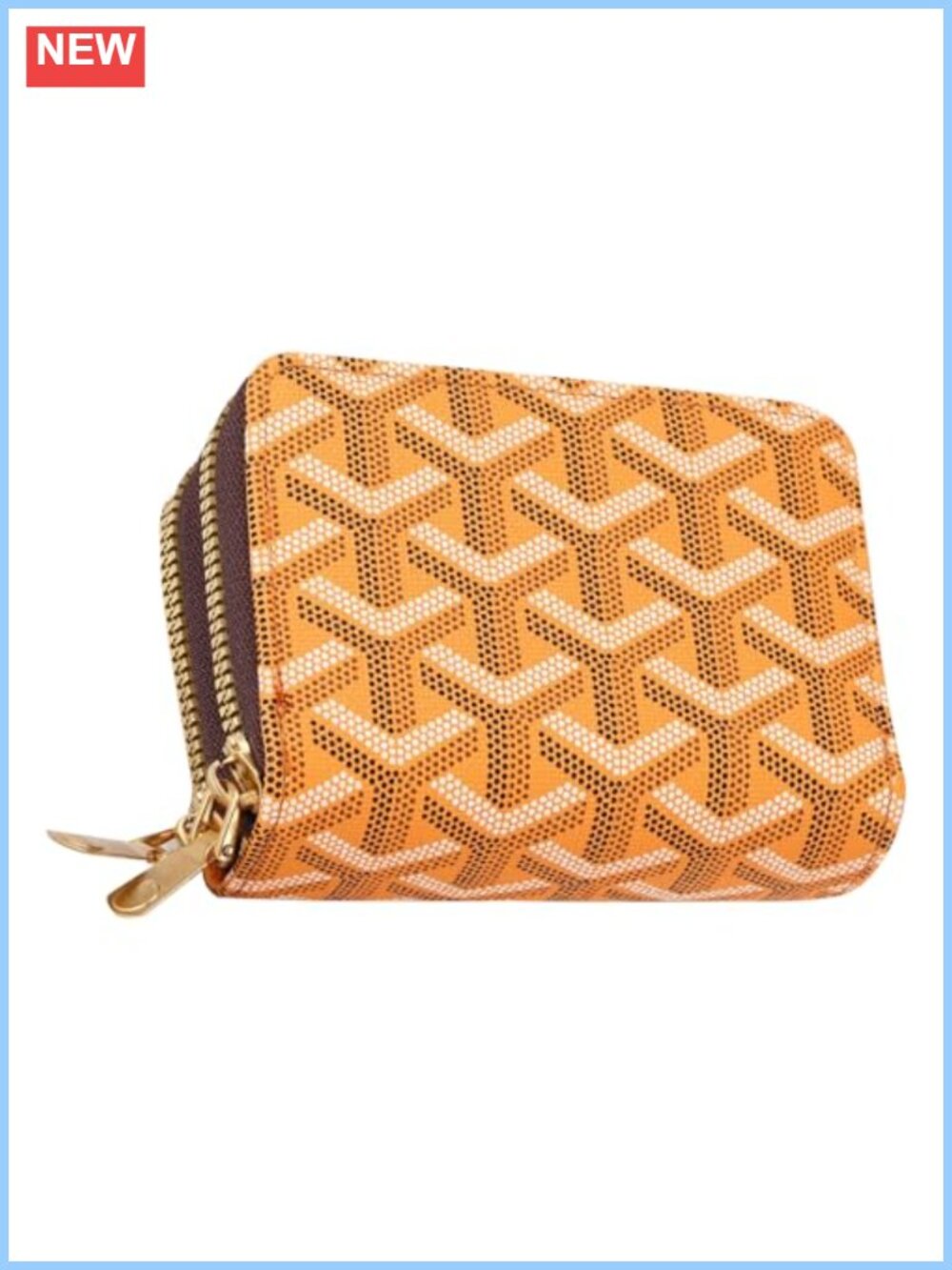 PU Leather Accordion Card Wallet Double Layer Zippered Card Holder Mini Travel